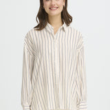 Ariana Shirt 9 -(Beige Black stripe)