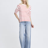 Morla T Shirt-red stripe
