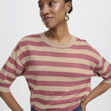 Morla T Shirt(rose pink/beige)