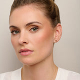Gold Pretzel heart earring