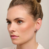 Silver Kippa Bow Earring