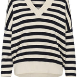 Foster V-neck jumper (Marine/Whisper white)