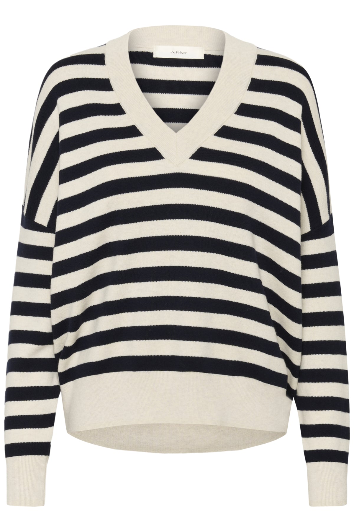 Foster V-neck jumper (Marine/Whisper white)