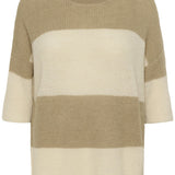 Tuesday Jumper(White pepper and cream stripe)