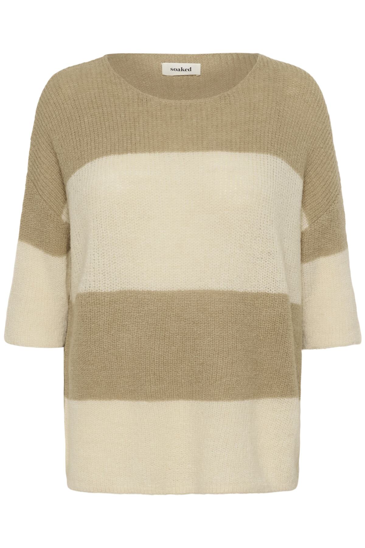 Tuesday Jumper(White pepper and cream stripe)