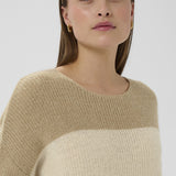 Tuesday Jumper(White pepper and cream stripe)