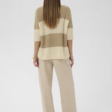 Tuesday Jumper(White pepper and cream stripe)