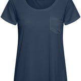 Columbine Tee-Navy