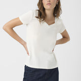 Columbine V-neck T-shirt-off white