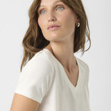 Columbine V-neck T-shirt-off white