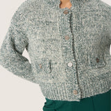 Kamelia Cardigan-green melange