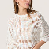 Kathryn knit short sleeve-white