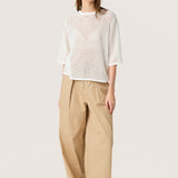 Kathryn knit short sleeve-white