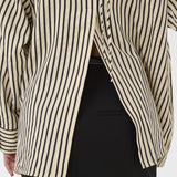 Orlena Shirt -fawn black stripe