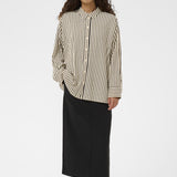 Orlena Shirt -fawn black stripe