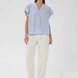 Aria blouse (Blue/White Stripe)