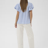 Aria blouse (Blue/White Stripe)