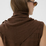 Spina Scarf Waistcoat  (Cappuccino)
