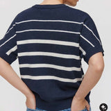 Mary Knit top (navy white)