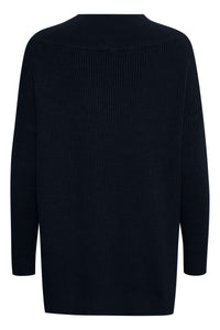 Olivia V-Neck Pullover -Navy