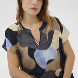 Dana Cap-sleeve-art blue