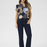 Dana Cap-sleeve-art blue