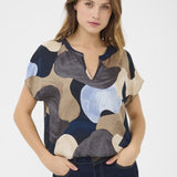 Dana Cap-sleeve-art blue