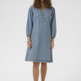 Ayna Dress (Blue/White stripe)