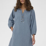 Ayna Dress (Blue/White stripe)