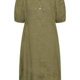 Aniela Molly  short sleeve placket dress (Dusky green )