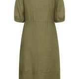 Aniela Molly  short sleeve placket dress (Dusky green )