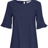 Luca ss blouse-navy
