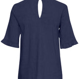 Luca ss blouse-navy