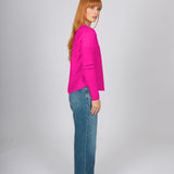 Princess Vee Curved hem Merino (Pink)