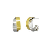 Gold and Silver Double hoops