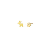 Gold Buddy and Snowflake Studs