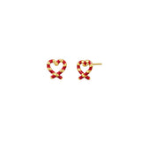 Pretzel Candy Cane Studs