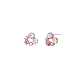 Rose Gold Pink Crystal Cluster earring