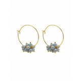 Gold Blue Azalea Hoops