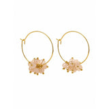 Gold Pink Azalea Hoops