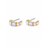 Pink Crystal Hoop Huggies