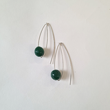Nerida Green Agate Silver Drop Earring