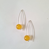 Nerida Yellow Silver Drop Earring