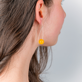 Nerida Yellow Silver Drop Earring