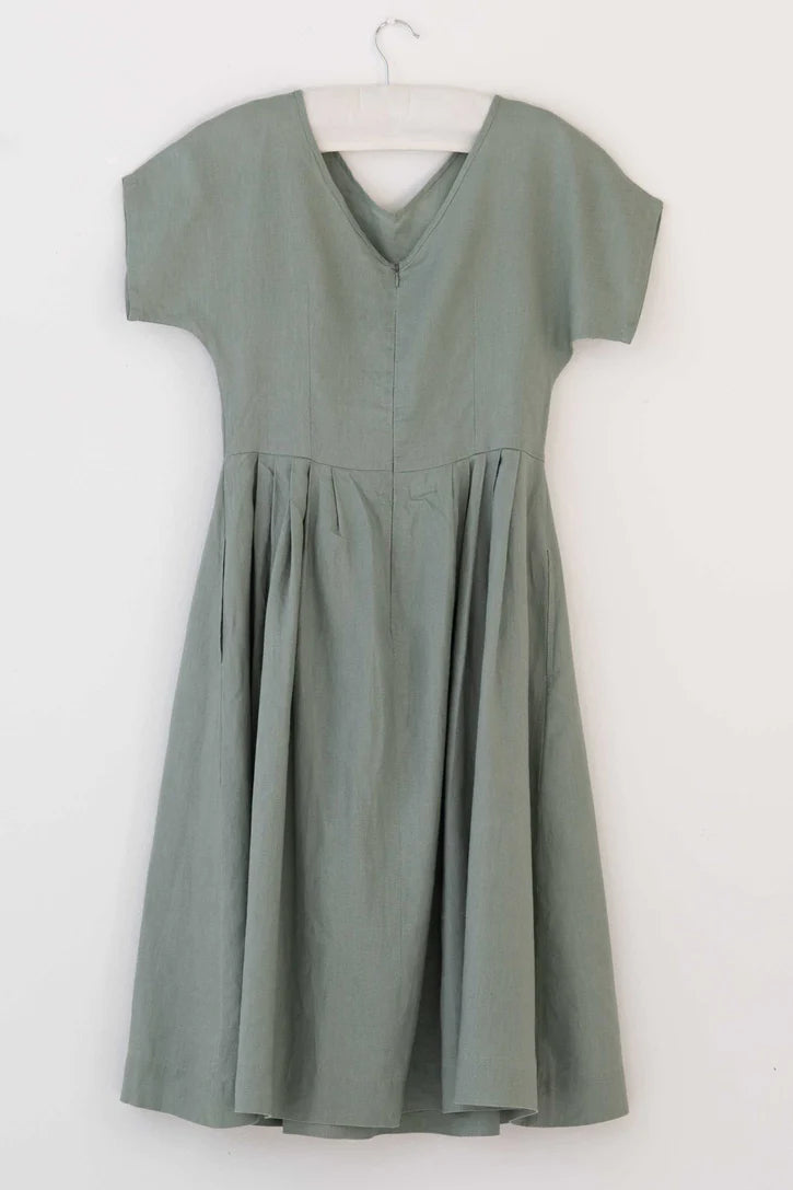 Eloise Linen dress-Slate