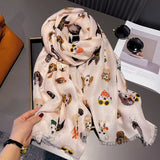 Summer scarf dog print-4 colourways