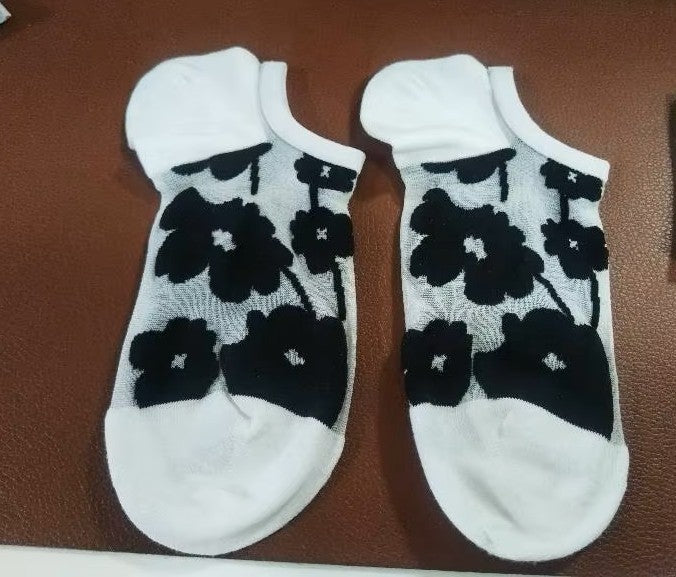 Mesh Flower Socks-2 colours