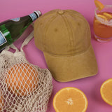 Vintage washed cap-Mustard