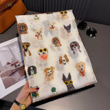 Summer scarf dog print-4 colourways