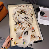 Summer scarf dog print-4 colourways